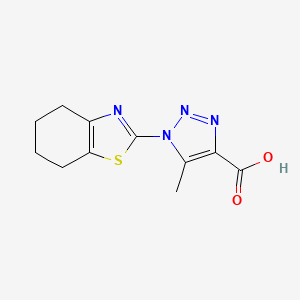 molecular formula C11H12N4O2S B1650844 5-Methyl-1-(4,5,6,7-tetrahydro-1,3-benzothiazol-2-yl)triazole-4-carboxylic acid CAS No. 1210478-23-1