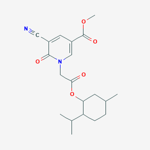 molecular formula C20H26N2O5 B1650906 Methyl 5-cyano-1-(2-{[5-methyl-2-(propan-2-yl)cyclohexyl]oxy}-2-oxoethyl)-6-oxo-1,6-dihydropyridine-3-carboxylate CAS No. 1212225-89-2