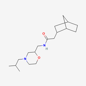 molecular formula C18H32N2O2 B1650907 2-{bicyclo[2.2.1]heptan-2-yl}-N-{[4-(2-methylpropyl)morpholin-2-yl]methyl}acetamide CAS No. 1212230-35-7