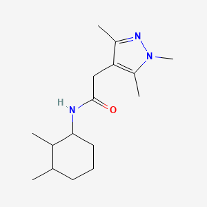 molecular formula C16H27N3O B1650921 N-(2,3-dimethylcyclohexyl)-2-(1,3,5-trimethylpyrazol-4-yl)acetamide CAS No. 1212342-33-0