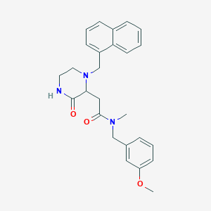 molecular formula C26H29N3O3 B1650932 N-(3-methoxybenzyl)-N-methyl-2-[1-(1-naphthylmethyl)-3-oxo-2-piperazinyl]acetamide CAS No. 1214014-56-8