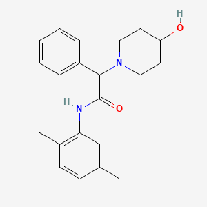 molecular formula C21H26N2O2 B1650938 N-(2,5-dimethylphenyl)-2-(4-hydroxypiperidin-1-yl)-2-phenylacetamide CAS No. 1214041-88-9