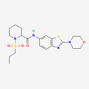 molecular formula C20H28N4O4S2 B1650961 N-(2-morpholin-4-yl-1,3-benzothiazol-6-yl)-1-propylsulfonylpiperidine-2-carboxamide CAS No. 1214654-04-2