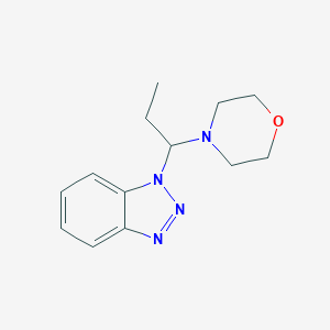 molecular formula C13H18N4O B165097 4-[1-(Benzotriazol-1-yl)propyl]morpholine CAS No. 132553-13-0