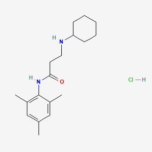 molecular formula C18H29ClN2O B1650980 Propanamide, 3-(cyclohexylamino)-N-(2,4,6-trimethylphenyl)-, monohydrochloride CAS No. 121513-27-7