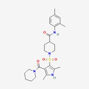 N-(2,4-dimethylphenyl)-1-{[2,5-dimethyl-4-(piperidin-1-ylcarbonyl)-1H-pyrrol-3-yl]sulfonyl}piperidine-4-carboxamide