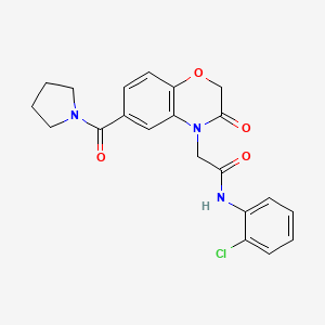 N-(2-chlorophenyl)-2-[3-oxo-6-(pyrrolidin-1-ylcarbonyl)-2,3-dihydro-4H-1,4-benzoxazin-4-yl]acetamide