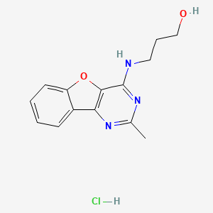 3-((2-Methylbenzofuro[3,2-d]pyrimidin-4-yl)amino)propan-1-ol hydrochloride
