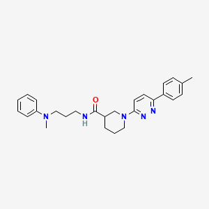 N-{3-[methyl(phenyl)amino]propyl}-1-[6-(4-methylphenyl)pyridazin-3-yl]piperidine-3-carboxamide