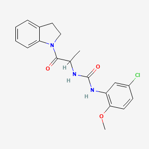 1-(5-Chloro-2-methoxyphenyl)-3-[1-(2,3-dihydroindol-1-yl)-1-oxopropan-2-yl]urea