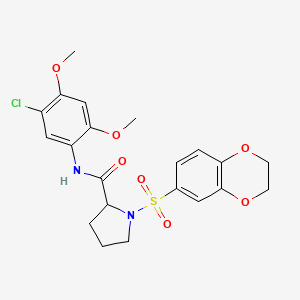 N-(5-chloro-2,4-dimethoxyphenyl)-1-(2,3-dihydro-1,4-benzodioxine-6-sulfonyl)pyrrolidine-2-carboxamide