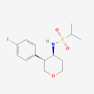 N-(trans-3-(4-Iodophenyl)tetrahydro-2H-pyran-4-yl)propane-2-sulfonamide