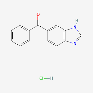 molecular formula C14H11ClN2O B1651069 5-benzoyl-1H-1,3-benzodiazole hydrochloride CAS No. 1221725-52-5