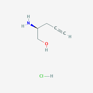 molecular formula C5H10ClNO B1651134 (2S)-2-Aminopent-4-YN-1-OL hydrochloride CAS No. 1234692-74-0