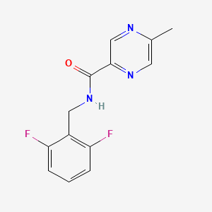 molecular formula C13H11F2N3O B1651137 N-(2,6-difluorobenzyl)-5-methylpyrazine-2-carboxamide CAS No. 1235142-13-8