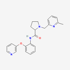molecular formula C23H24N4O2 B1651154 1-[(6-methyl-2-pyridinyl)methyl]-N-[2-(3-pyridinyloxy)phenyl]prolinamide CAS No. 1236262-55-7