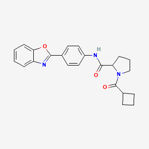 molecular formula C23H23N3O3 B1651158 N-[4-(1,3-benzoxazol-2-yl)phenyl]-1-(cyclobutylcarbonyl)prolinamide CAS No. 1236267-73-4