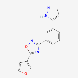 1-[(3-Methylphenoxy)acetyl]-3-(5-phenyl-1,3,4-oxadiazol-2-yl)piperidine