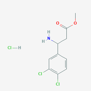 molecular formula C10H12Cl3NO2 B1651183 Methyl3-amino-3-(3,4-dichlorophenyl)propanoate hcl CAS No. 124082-20-8
