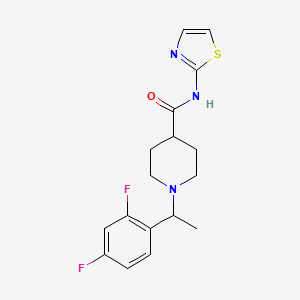 1-[1-(2,4-difluorophenyl)ethyl]-N-(1,3-thiazol-2-yl)piperidine-4-carboxamide