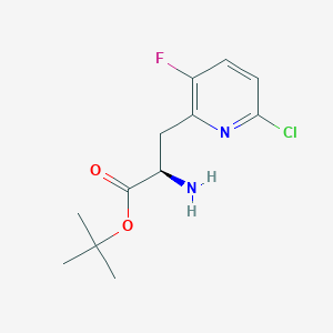 tert-butyl (2R)-2-amino-3-(6-chloro-3-fluoropyridin-2-yl)propanoate