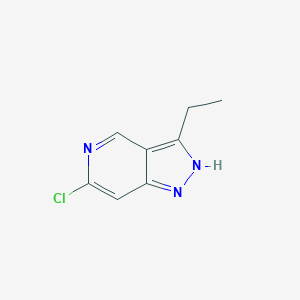 molecular formula C8H8ClN3 B1651191 6-CHLORO-3-ETHYL-1H-PYRAZOLO[4,3-C]PYRIDINE CAS No. 1242257-90-4