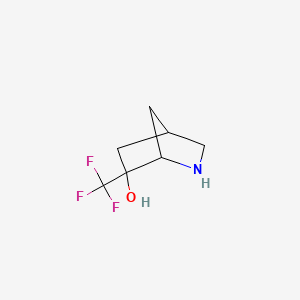 molecular formula C7H10F3NO B1651272 6-(Trifluoromethyl)-2-azabicyclo[2.2.1]heptan-6-ol CAS No. 1251924-08-9