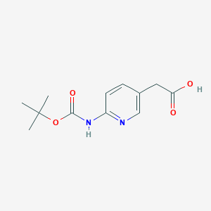 molecular formula C12H16N2O4 B1651294 (6-Tert-butoxycarbonylaminopyridin-3-yl) acetic acid CAS No. 1256337-02-6