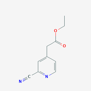 molecular formula C10H10N2O2 B1651295 ethyl 2-(2-cyanopyridin-4-yl)acetate CAS No. 1256337-25-3
