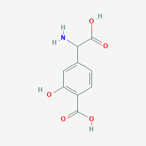 molecular formula C9H9NO5 B165136 (RS)-4-Carboxy-3-hydroxyphenylglycine CAS No. 134052-66-7