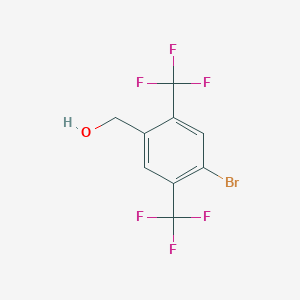 molecular formula C9H5BrF6O B1651384 Benzenemethanol, 4-bromo-2,5-bis(trifluoromethyl)- CAS No. 1260815-51-7