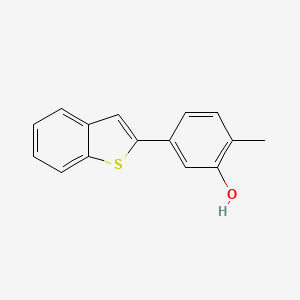 molecular formula C15H12OS B1651428 5-[Benzo(b)thiophen-2-yl]-2-methylphenol CAS No. 1261947-30-1
