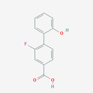 molecular formula C13H9FO3 B1651434 3-Fluoro-4-(2-hydroxyphenyl)benzoic acid CAS No. 1261991-03-0