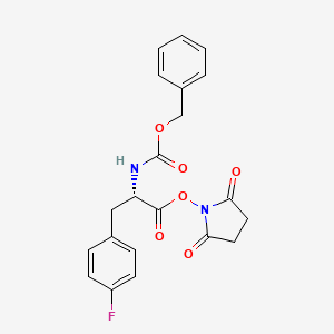 molecular formula C21H19FN2O6 B1651445 N-alpha-Benzyloxycarbonyl-4-fluoro-L-phenylalanine succinimidyl ester CAS No. 1263047-41-1