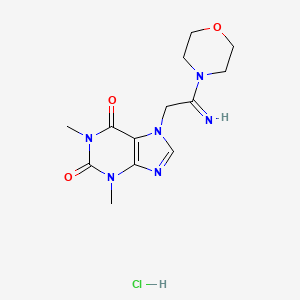 1-(7-Theophyllinyl)-2-imino-2-morpholinomethane hydrochloride hydrate