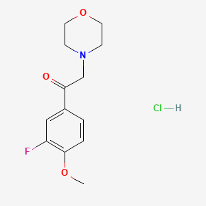 Ethanone, 1-(3-fluoro-4-methoxyphenyl)-2-(4-morpholinyl)-, hydrochloride