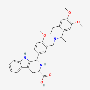 1-{3-[(6,7-dimethoxy-1-methyl-3,4-dihydroisoquinolin-2(1H)-yl)methyl]-4-methoxyphenyl}-2,3,4,9-tetrahydro-1H-beta-carboline-3-carboxylic acid