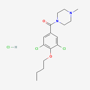 (4-Butoxy-3,5-dichlorophenyl)-(4-methylpiperazin-1-yl)methanone;hydrochloride