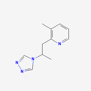 molecular formula C11H14N4 B1651480 3-methyl-2-[2-(4H-1,2,4-triazol-4-yl)propyl]pyridine CAS No. 1268990-76-6