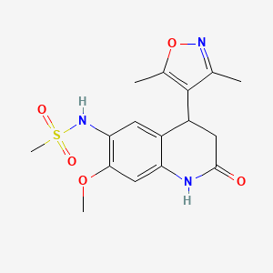 N-[4-(3,5-dimethylisoxazol-4-yl)-7-methoxy-2-oxo-1,2,3,4-tetrahydroquinolin-6-yl]methanesulfonamide