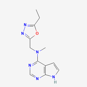 N-[(5-ethyl-1,3,4-oxadiazol-2-yl)methyl]-N-methyl-7H-pyrrolo[2,3-d]pyrimidin-4-amine