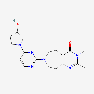 7-[4-(3-hydroxypyrrolidin-1-yl)pyrimidin-2-yl]-2,3-dimethyl-3,5,6,7,8,9-hexahydro-4H-pyrimido[4,5-d]azepin-4-one