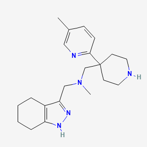 N-methyl-1-[4-(5-methylpyridin-2-yl)piperidin-4-yl]-N-(4,5,6,7-tetrahydro-1H-indazol-3-ylmethyl)methanamine