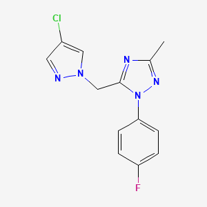5-[(4-Chloropyrazol-1-yl)methyl]-1-(4-fluorophenyl)-3-methyl-1,2,4-triazole