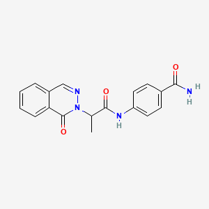 4-{[2-(1-oxo-2(1H)-phthalazinyl)propanoyl]amino}benzamide