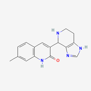 7-methyl-3-(4,5,6,7-tetrahydro-1H-imidazo[4,5-c]pyridin-4-yl)quinolin-2-ol