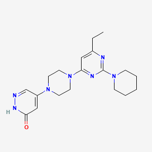 4-[4-(6-ethyl-2-piperidin-1-ylpyrimidin-4-yl)piperazin-1-yl]-1H-pyridazin-6-one