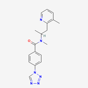 N-methyl-N-[1-methyl-2-(3-methylpyridin-2-yl)ethyl]-4-(1H-tetrazol-1-yl)benzamide