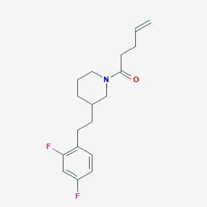 3-[2-(2,4-Difluorophenyl)ethyl]-1-(4-pentenoyl)piperidine