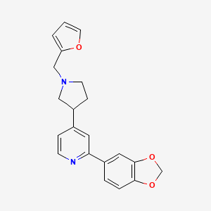 2-(1,3-Benzodioxol-5-yl)-4-[1-(2-furylmethyl)pyrrolidin-3-yl]pyridine